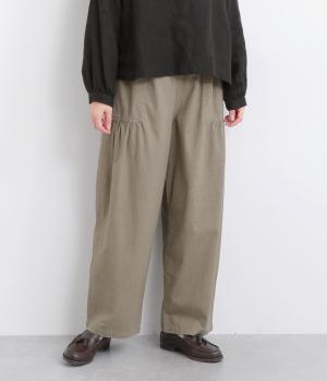 アンティークツイルベイカーギャザーパンツ(モカ-F)