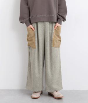 ヘリンボーンワイドパンツ