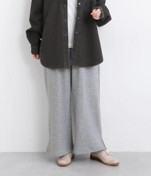 杢ダブルフェイススリットパンツ(インディゴ-F)