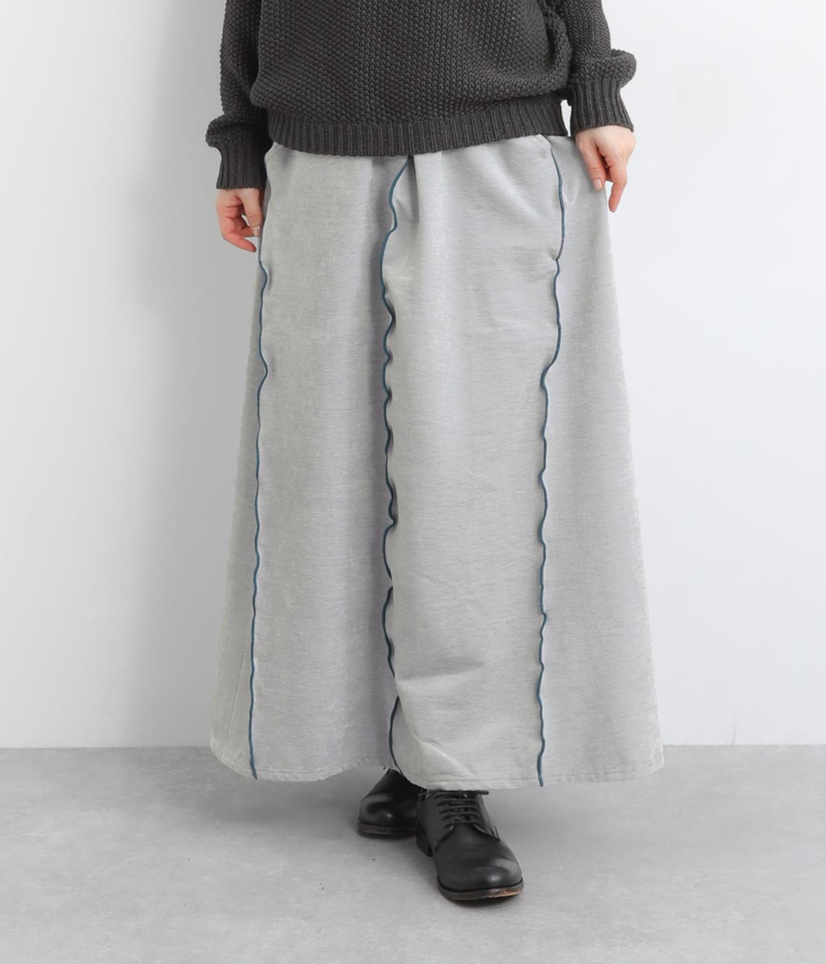 スラブベロアメロウスカート(ライトグレー-F)