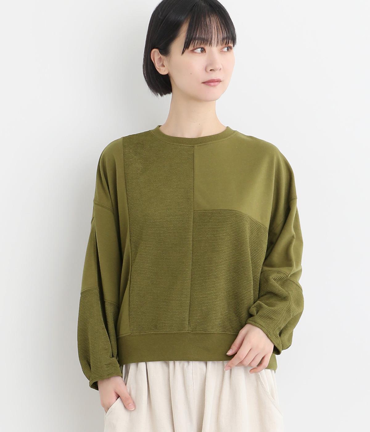 裏毛×リップル異素材ドッキングプルオーバー（LUPILIEN）の商品詳細