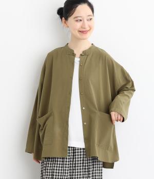 微起毛ワッシャーコットンチャイナシャツ