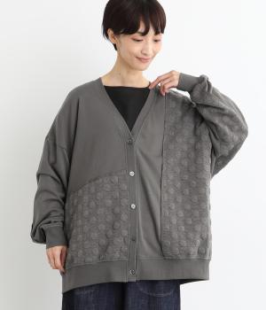 ドットジャカードカーディガン