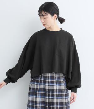 ポケットボリュームTシャツ(ブラック-F)