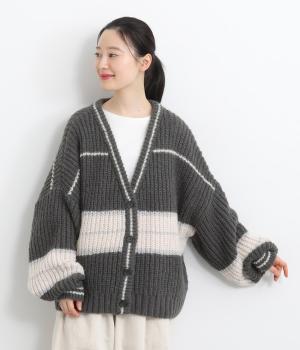 マルチボーダーカーディガン