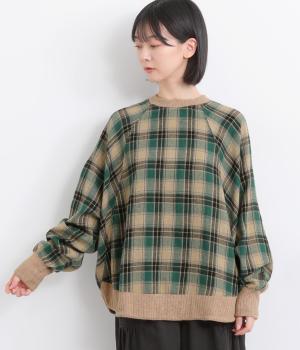 起毛ネルドルマンプルオーバー(グリーンチェック-F)