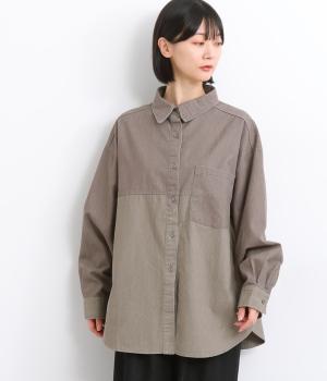 アンティークツイルバイカラーシャツ