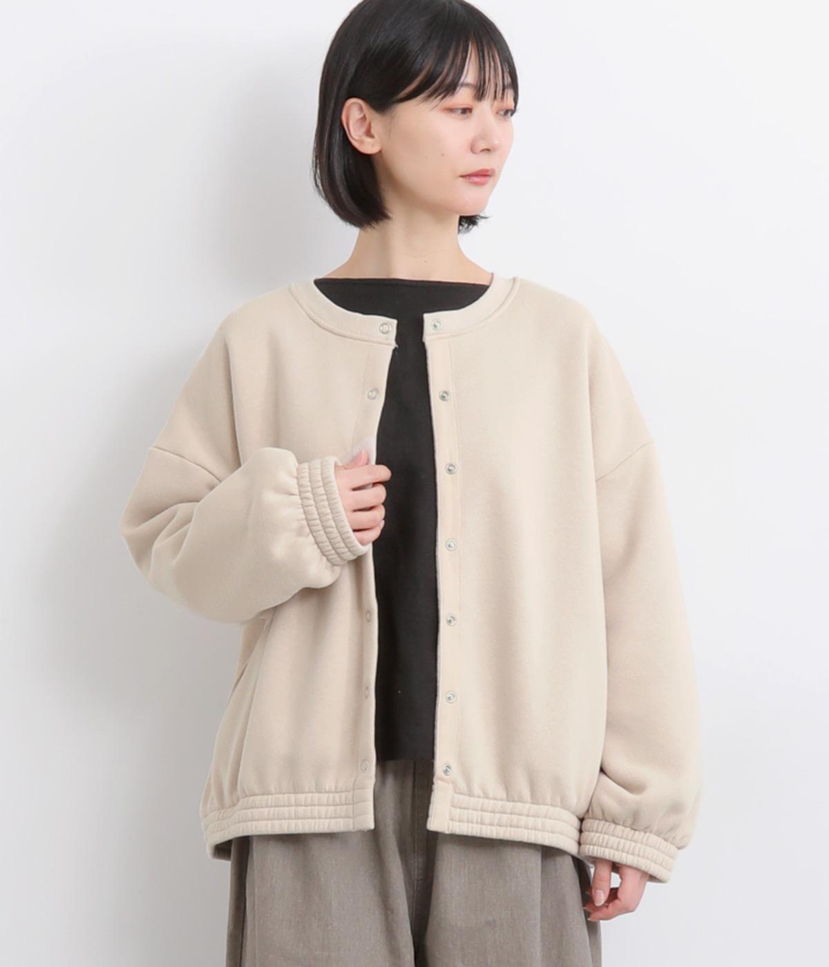 裏起毛シャーリングカーディガン(グレージュ-F)