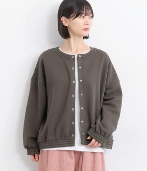 裏起毛シャーリングカーディガン(チャコール-F)