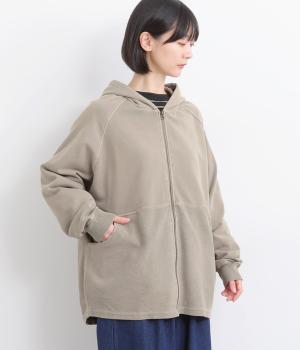 裏毛ピグメントフード裏使いチュニック