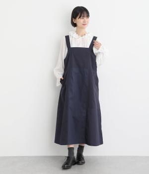 リップストップ×ヘリンボーン×ツイルブロッキングジャンパースカート