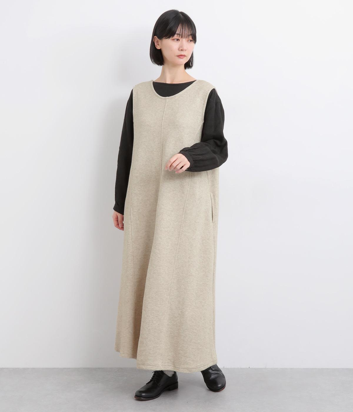 杢ダブルフェイス2wayジャンパースカート(グレージュ-F)