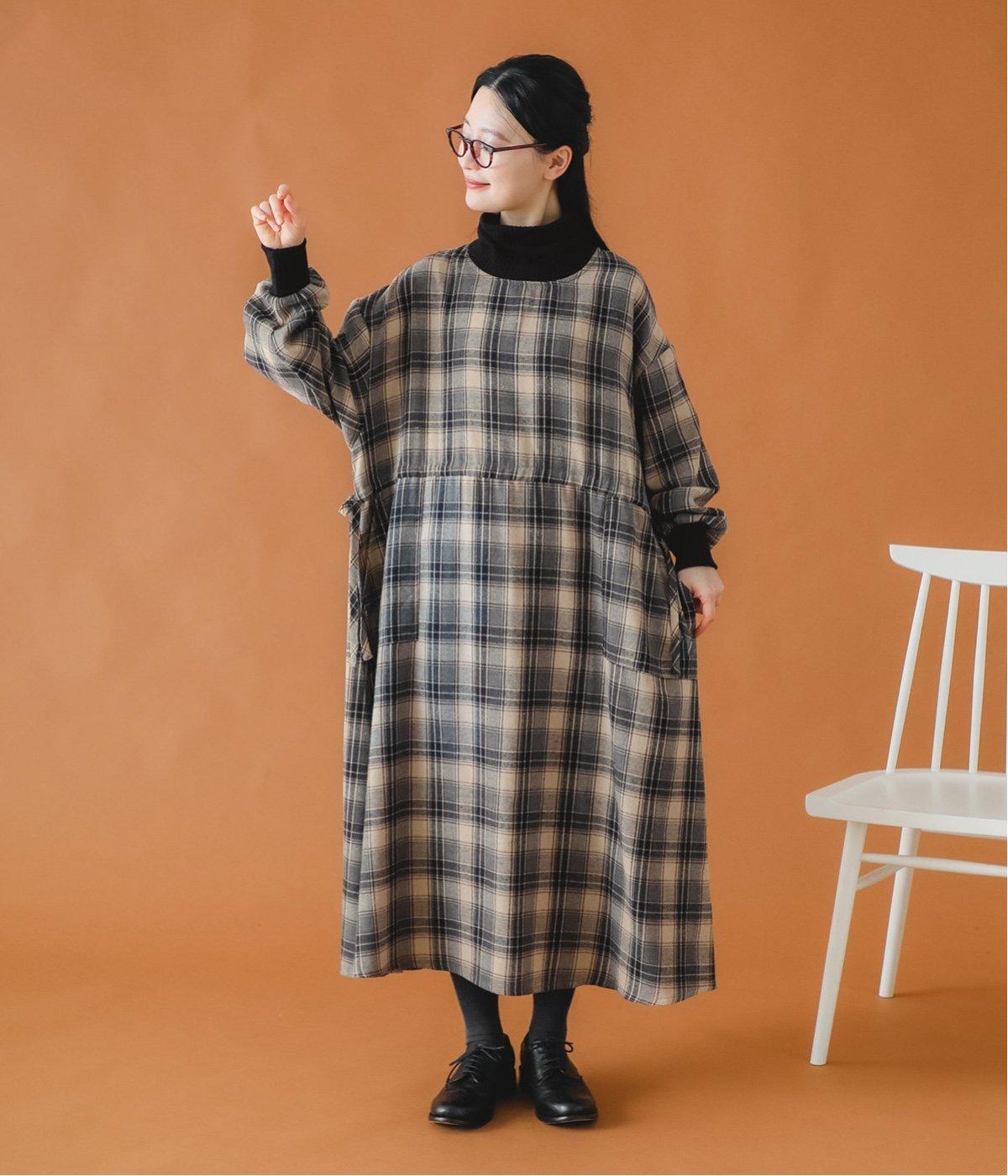 起毛ネルタートルワンピース（LUPILIEN）の商品詳細