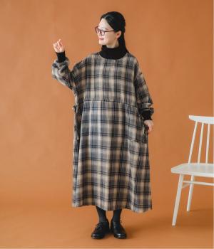 起毛ネルタートルワンピース