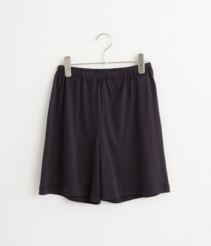 コットン天竺　ショートパンツ(チャコール-ONESIZE)