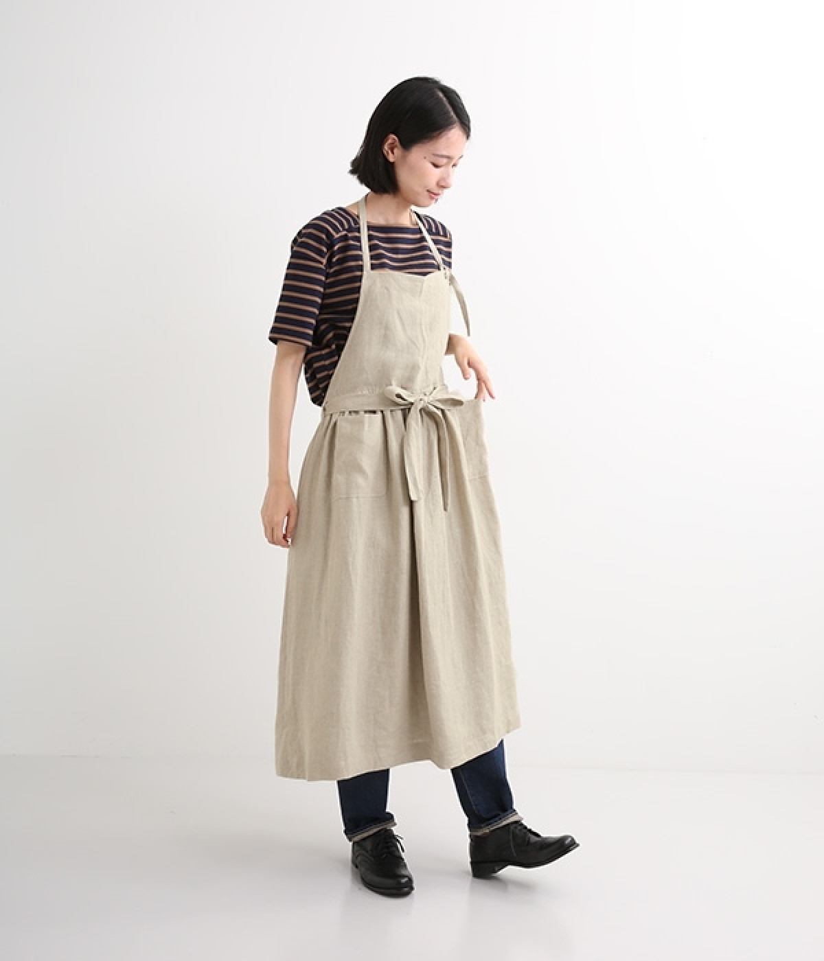 リネンエプロンワンピース（TUTIE.）の商品詳細