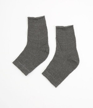 ノルマンディーリネンサンダルソックス(チャコール-ONESIZE)