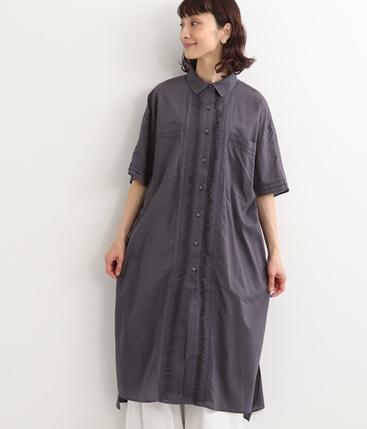 新品TUTIE. の着回し力抜群のワンピース コットンボイルタックワンピース（TUTIE.）の商品詳細