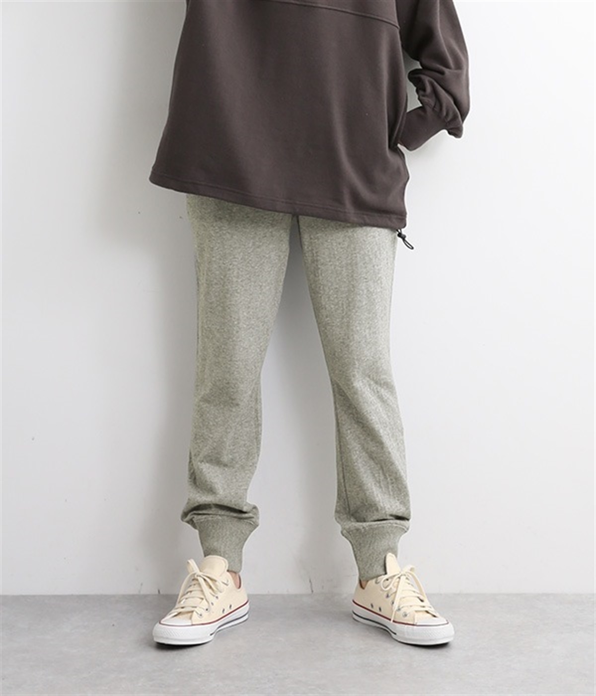 接結カットソーパンツ(グレー-M)