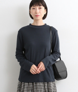 コットンフライスモックネックプルオーバー