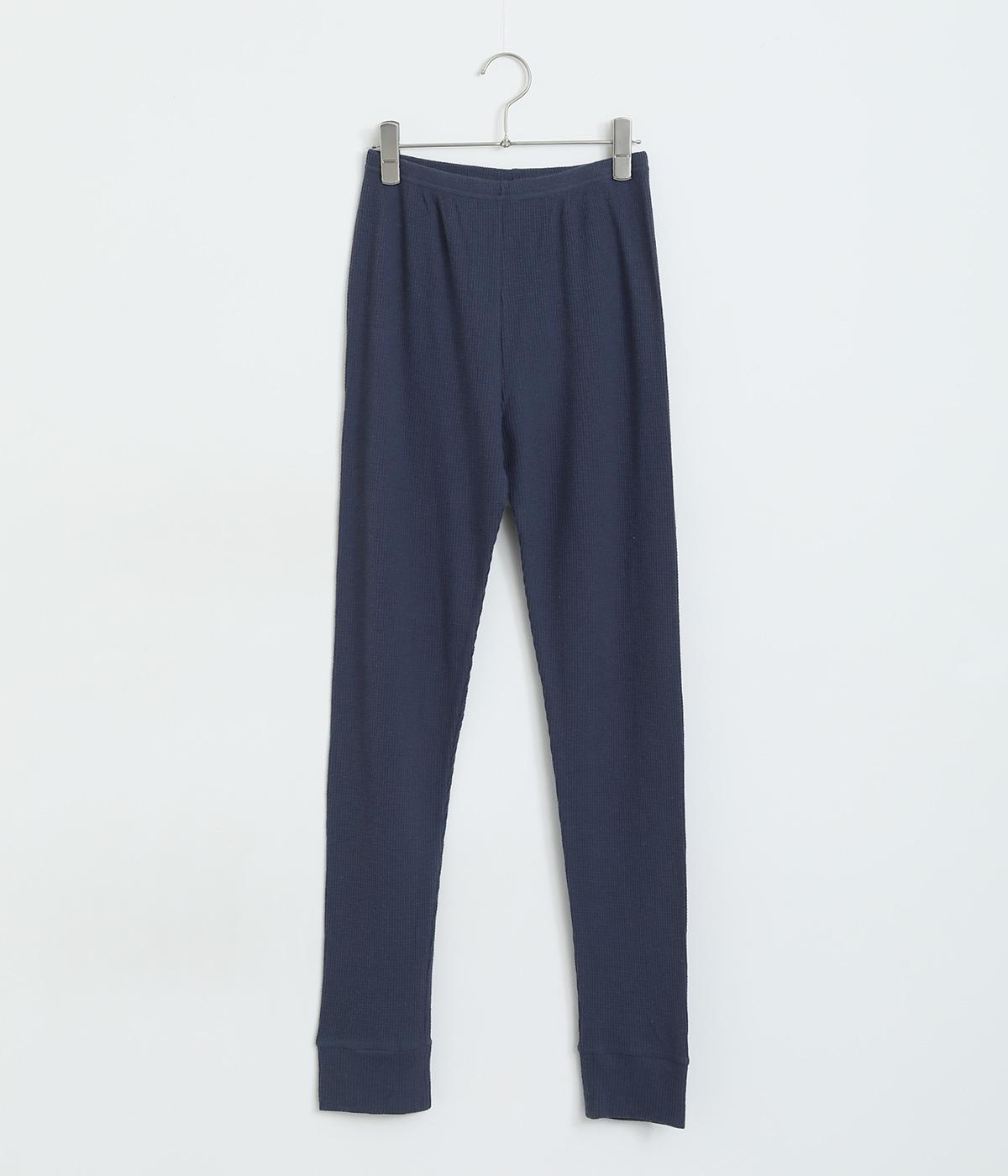コットンワッフルジャージレギンス(ネイビー-F)
