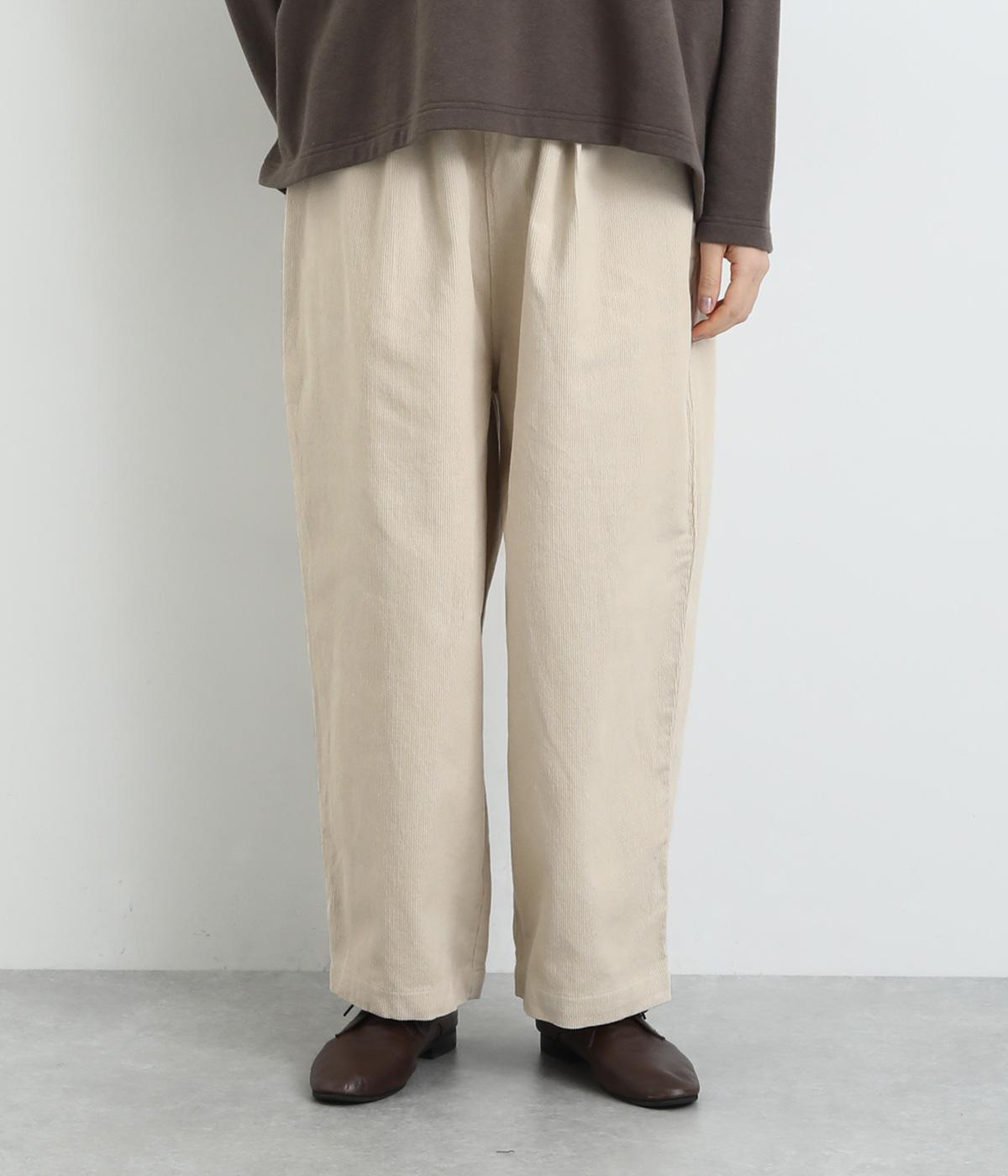 丈が選べるコーデュロイタックパンツ(アイボリー-S)