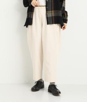ピーチ起毛コットンセルロース　クロップドパンツ