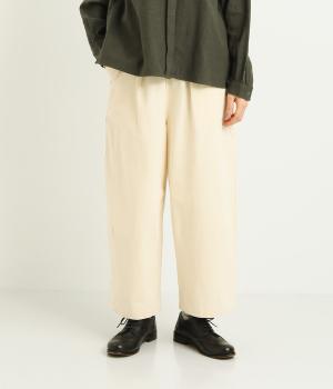 丈の選べる　コットンピーチ起毛パンツ(アイボリー-S)