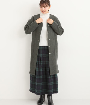 コットン裏毛起毛ロングカーディガン