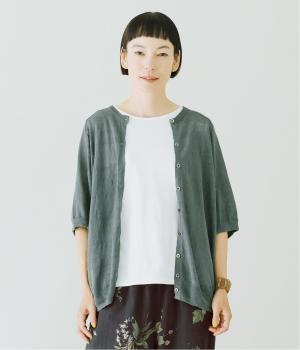 リネンニット2wayカーディガン(グリーン-ONESIZE)