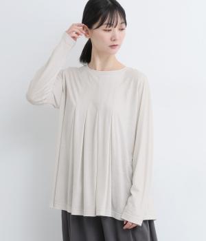 コットンリネンジャージタックプルオーバー