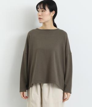 コットンヴィンテージウラケワイドプルオーバー(ブラウン-F)