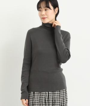 コットンウールニット　タートルネックプルオーバー