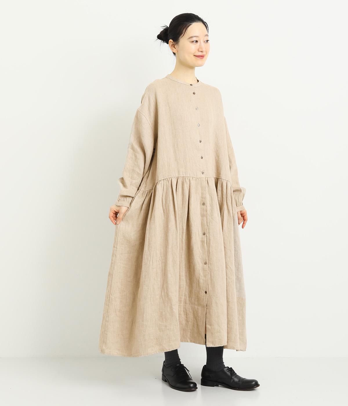 リネン 起毛ギャザーワンピース（TUTIE.）の商品詳細