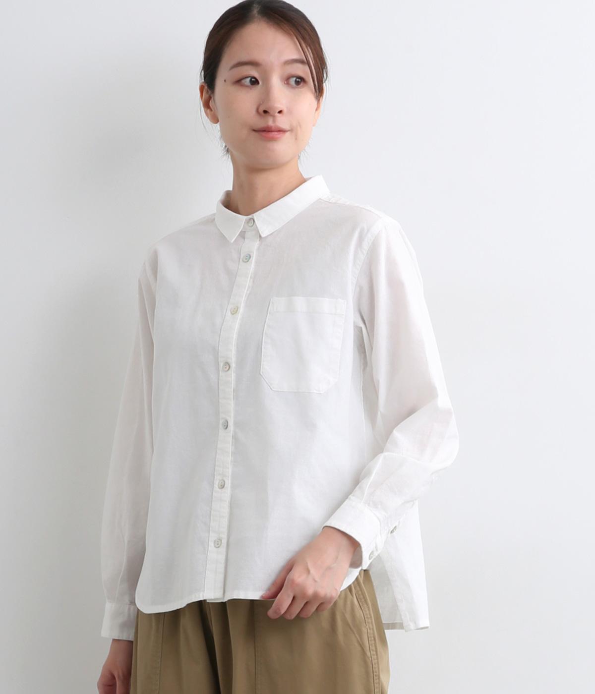コットンリネンシャツ(ホワイト-F)
