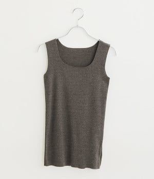 フライスタンクトップ(ブラウン-ONESIZE)