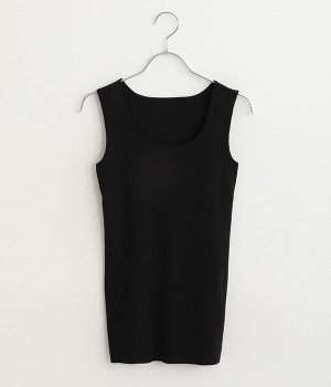 フライスタンクトップ(ブラック-ONESIZE)