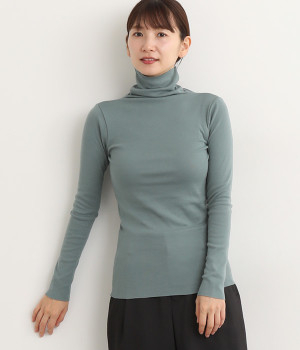 TCフライスボトルネックロングTシャツ(ライトグリーン-ONESIZE)