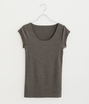 フライスフレンチトップス(ブラウン-ONESIZE)