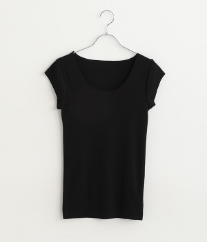 フライスフレンチトップス(ブラック-ONESIZE)