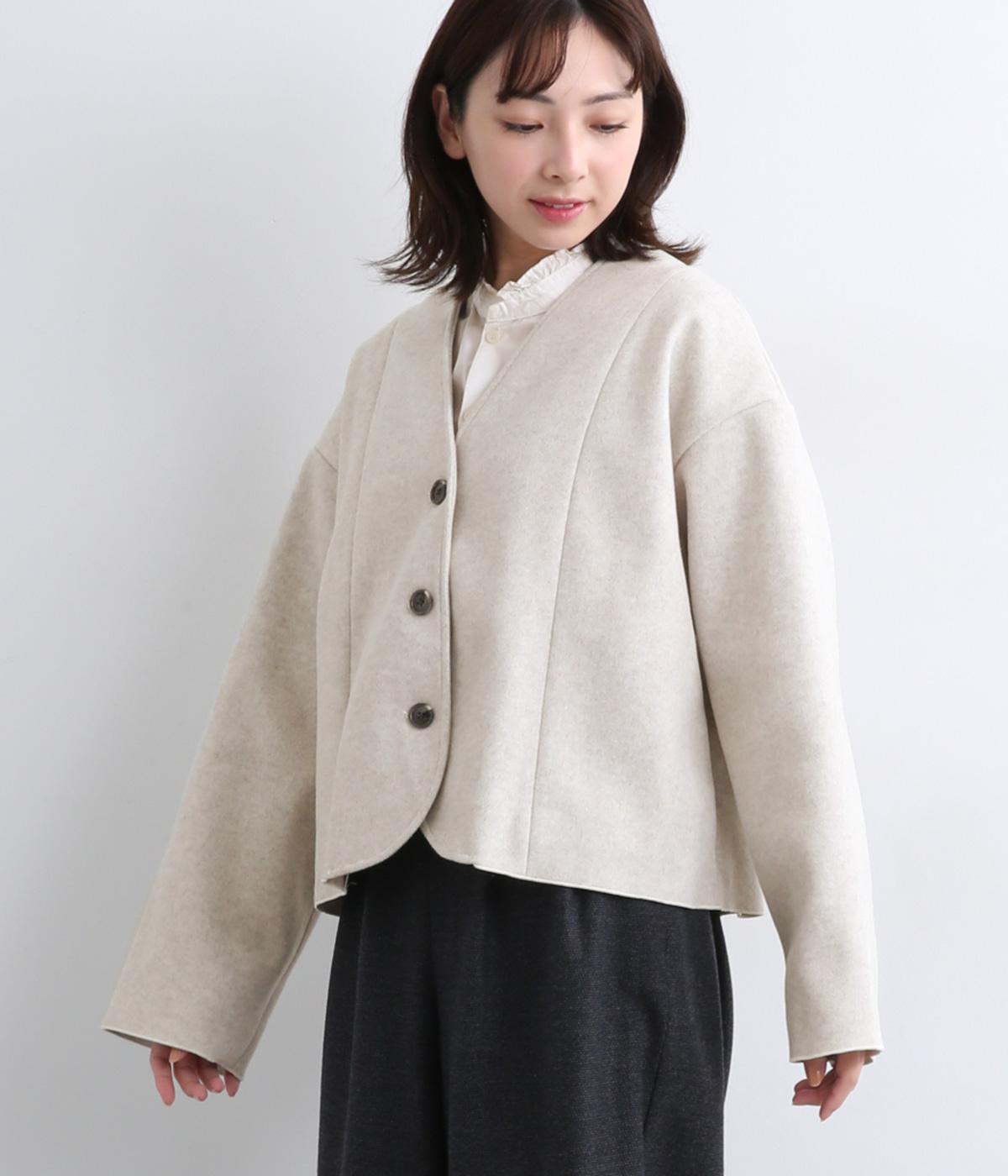 ジャージノーカラーワイドジャケット（etre relie）の商品詳細