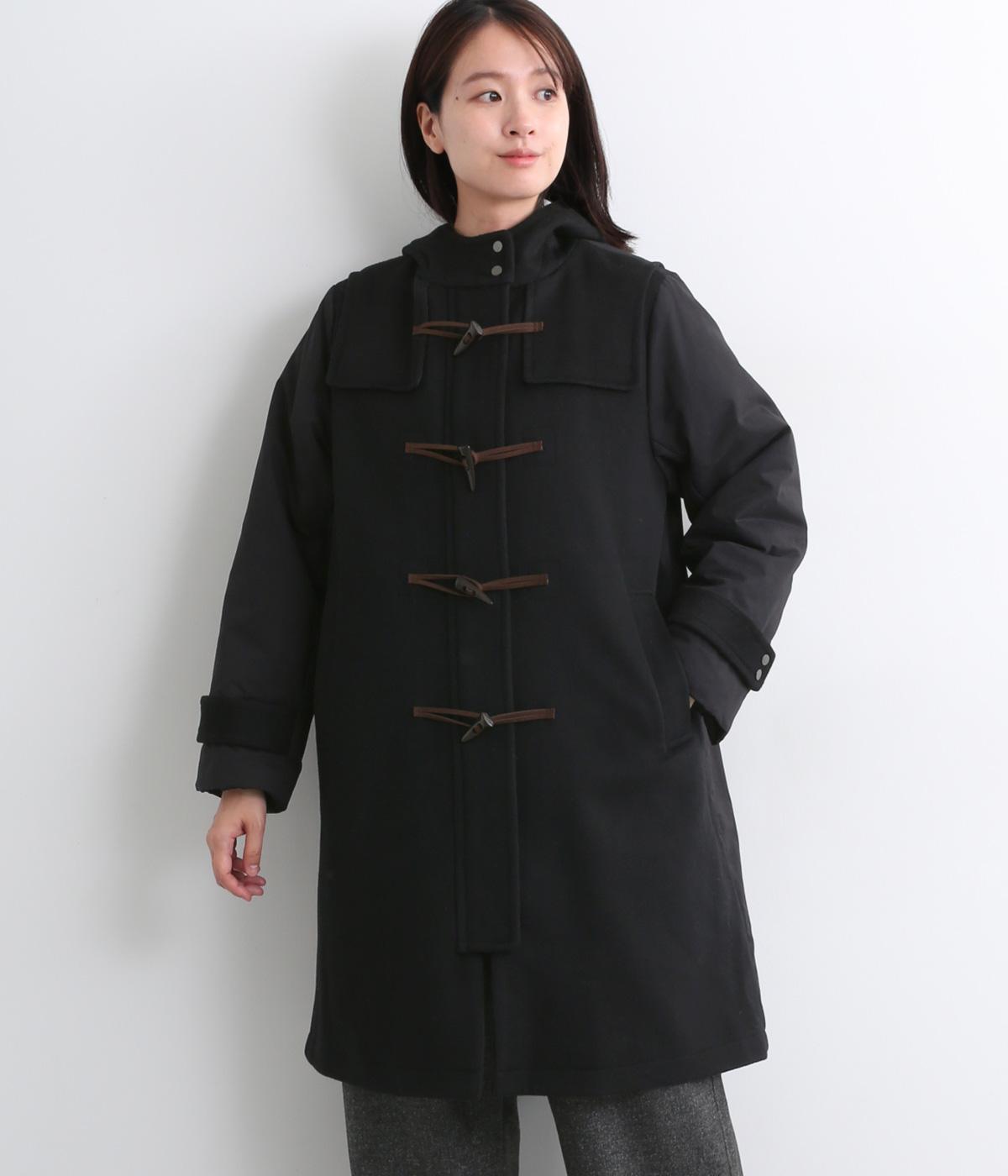 別地切替ダッフルコート(ブラック-F)