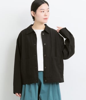 レーヨンナイロンvintagewash加工シャツジャケット
