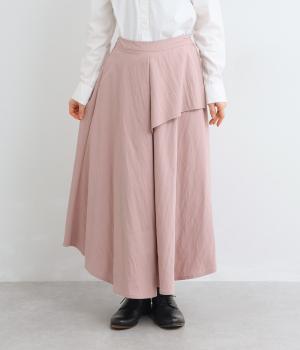 ウォッシュ加工変形切替フレアスカート