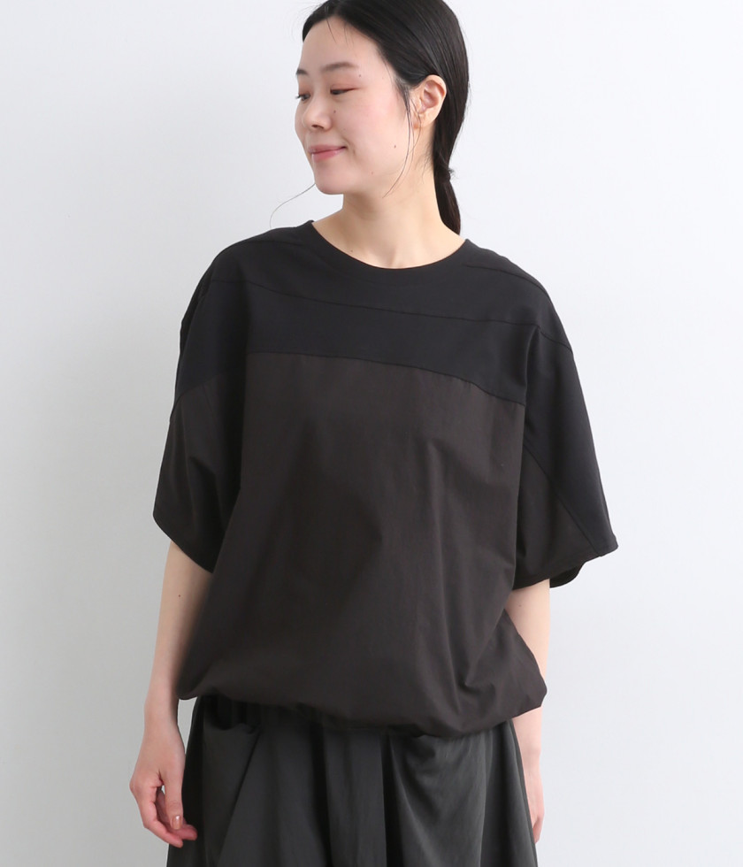 コットン裾絞り切替Ｔシャツ