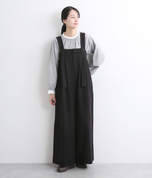 レーヨンナイロンツイルサロペットパンツ