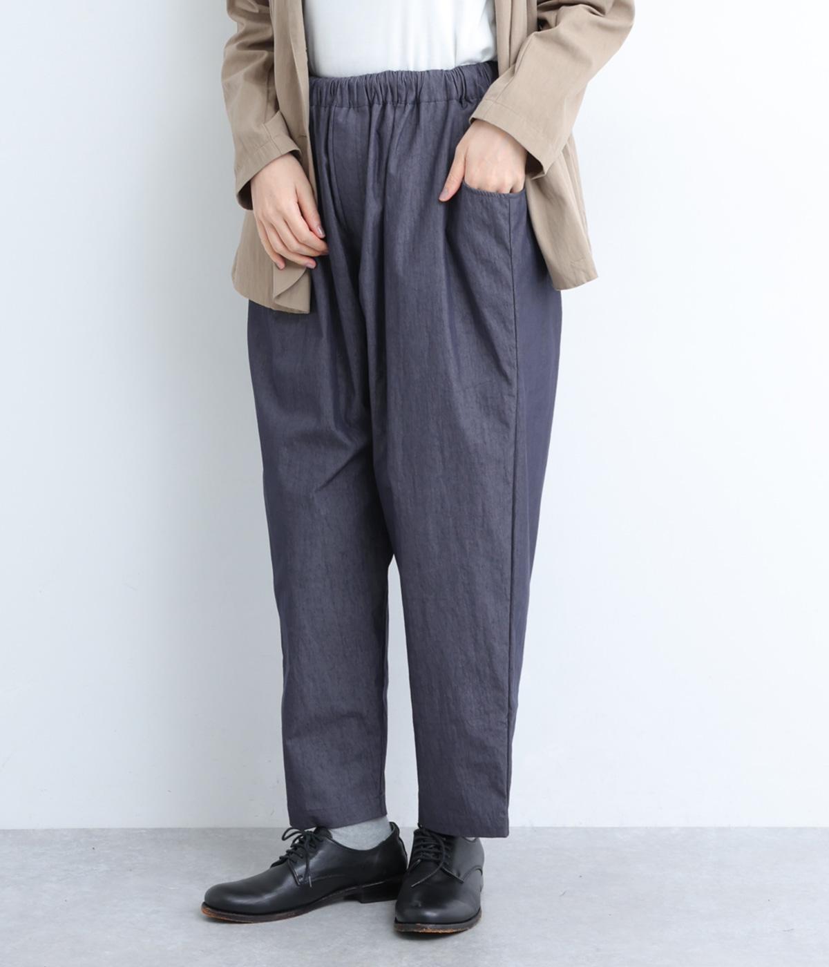 コットンナイロンラウンドポケットパンツ(ネイビー-F)