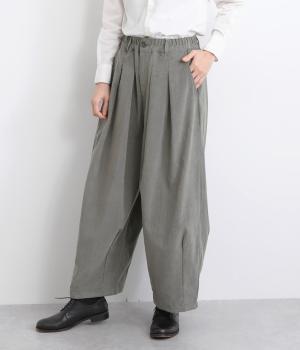 コーデュロイタックワイドパンツ(グレイ-F)