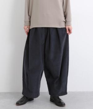 コーデュロイタックワイドパンツ(ネイビー-F)