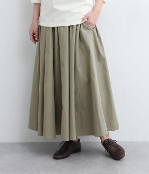 コットンボイルタックギャザースカート